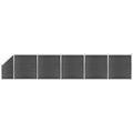 Vidaxl - Set Pannelli di Recinzione in wpc 965x(105-186) cm Nero