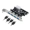 4 Port USB 3.0 PCI-E Expansion Card PCI Express PCIe USB 3.0 HUB Adapter 4-Port USB 3.0 Controller
