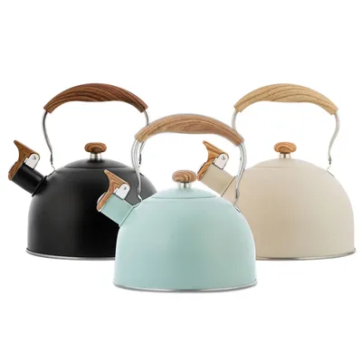 Whistling Tea Kettle For Stove Top Modern Stainless Steel Whistling Teapot 2.5 Liter Whistling Tea