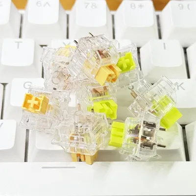 Outemu Crystal Clear V3 Silent Peach Switch Lubed Lemon Switches Mechanical Keyboard Linear Tactile