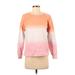 J.Crew Factory Store Sweatshirt: Pink Ombre Tops - Women's Size Small