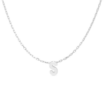 Luxenter Sterling Silber 925 rhodiniert Halskette - Alphabet