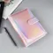 Cahier de reliure en cuir PU laser mignon, couverture souple, cahier de bricolage Kawaii, cadeau de scrapbooking de licence rose, fournitures scolaires créatives, journal intime