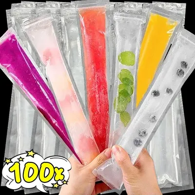 Disposable Ice Popsicle Mold Bags Creative Ice Pops Packaging Bag DIY Yogurt Ice Cream Juice