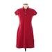 Polo Jeans Co. by Ralph Lauren Casual Dress Collared Short Sleeve: Burgundy Dresses - Women's Size Medium