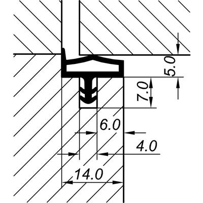 Primo - Innentürdichtung EV3691 Türdichtung Zimmertürdichtung Kunststoff weiß Image