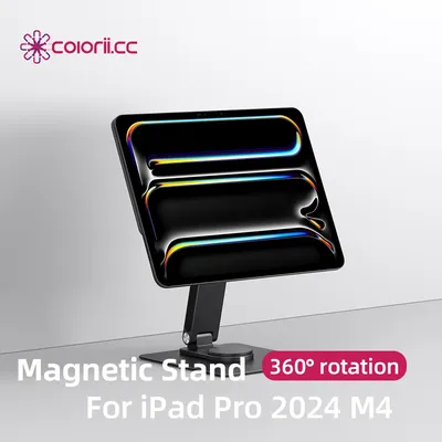 Colorii.cc Magnetic Hub Charging Stand for iPad Pro11/13 inch M4 (2024), Foldable Aluminum Alloy