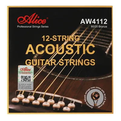 Alice AW4112 AW4212 12-STRING Acoustic Guitar Strings Bronze Anti-Rust Coating