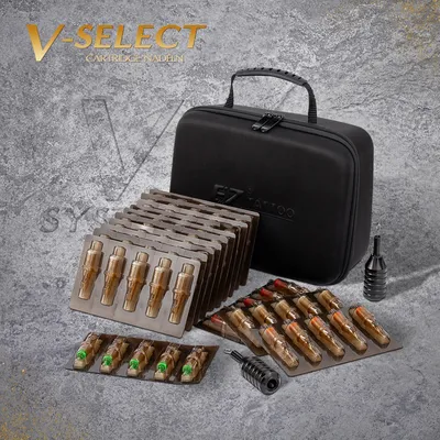 100Pcs EZ V-Select Cartridge Tattoo Needle kits RL RS M1 CM Mixed Size Tattoo Needles with 2pcs