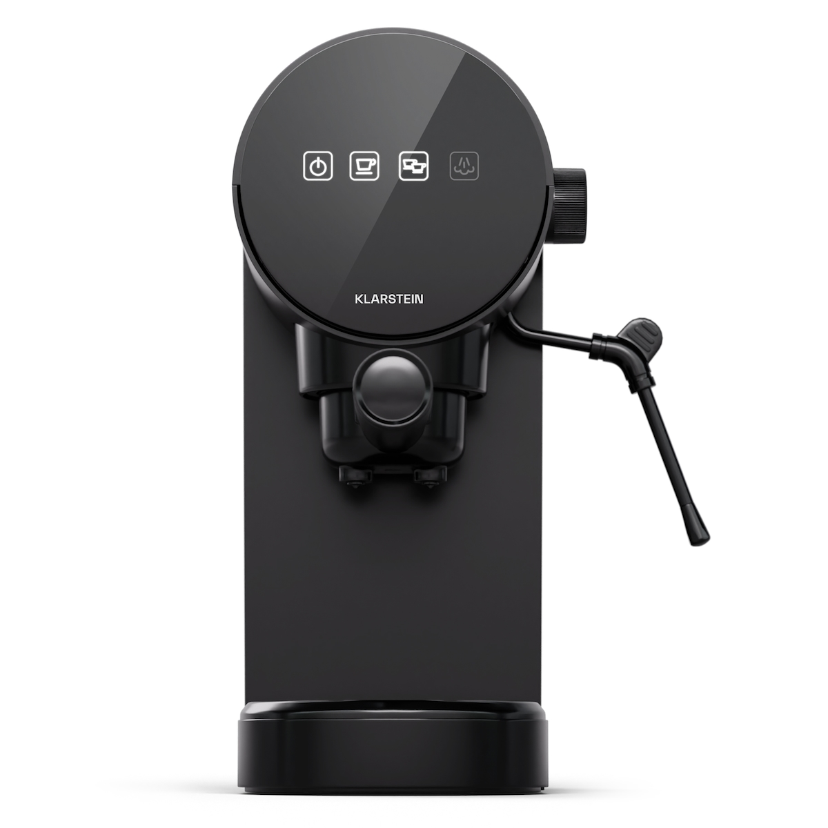 Klarstein Furore Espressomaschine Edelstahl kompakt 20 bar Digitaldisplay 2 Tassen Schwarz Image