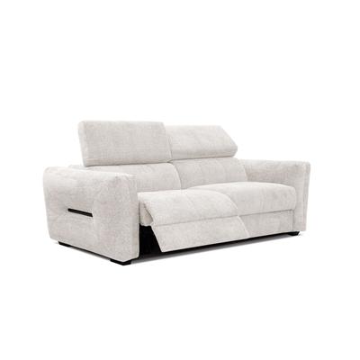 3-Sitzer Sofa mit 1 Relaxfunktion in Stoff, perlweiß