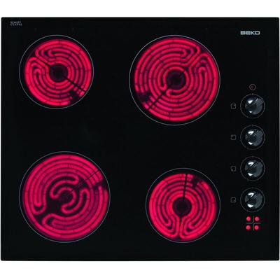 Beko - 58cm 4-brenner 5800w glaskeramik-kochfeld schwarz hic64100