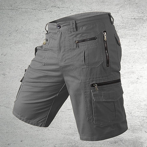 Herren Taktische Shorts Cargo-Shorts Shorts Wander-Shorts Knöpfe Mehrere Taschen Einfach tragbar Kurz Outdoor Täglich Campen und Wandern Mode Klassisch Schwarz Hellgrün Image
