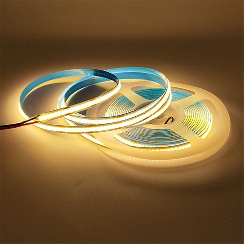 COB-LED-Lichtstreifen, 5 m linearer dimmbarer LED-Lichtstreifen, flexibles 12-V-COB-LED-Licht Ra90 für Schlafzimmer Image