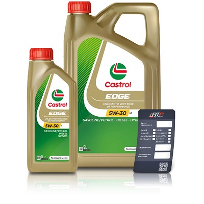 Castrol 6 L EDGE 5W-30 M + Ölwechsel-Anhänger [Hersteller-Nr. 15F6DC]