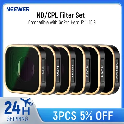 NEEWER ND Filter Set Compatible with GoPro Hero 12 11 10 9 Black 6 Pack