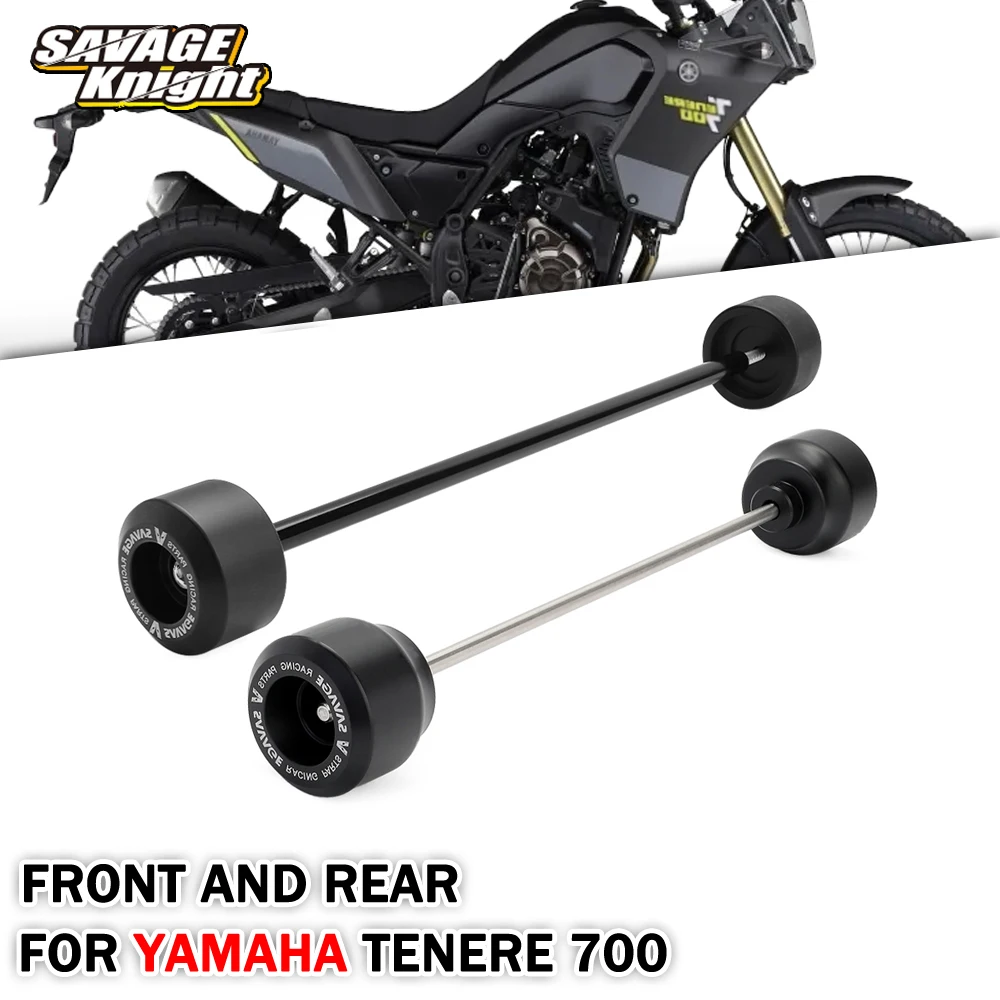 TENERE700 Front Rear Axle Fork Crash Slider Motorcycle Wheel Protecto For YAMAHA TENERE 700 RALLY XTZ700 2021-2025 Anti Falling