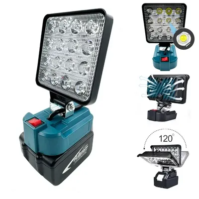 4 inch Cordless LED Work Light For Makita 14.4V-18V Li-ion Battery Lantern Outdoor Flashlight