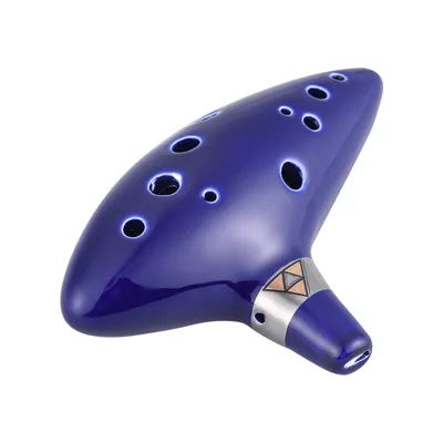 12 Hole Ocarina Ceramic Alto C Vessel Flute Wind Musical Instrument With Simple Music Score Rope for