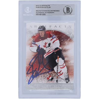 Ryan Getzlaf Team Canada signierte 2012-13 Upper Deck Artifacts #146 #205/999 Beckett Fanatics bezeugte authentifizierte Karte Image
