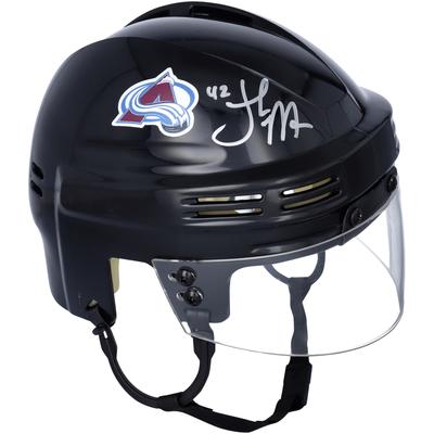 Josh Manson Colorado Avalanche signierter Sportstar-Minihelm in Schwarz Image