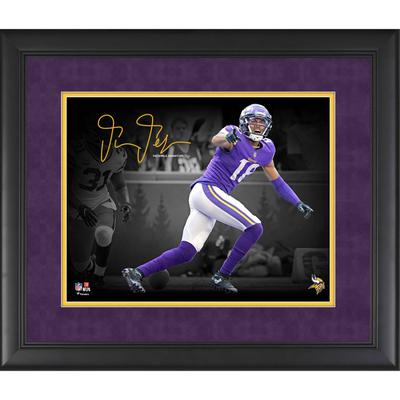 Justin Jefferson Minnesota Vikings Faksimile Signatur gerahmt 11" x 14" Spotlight Foto Image