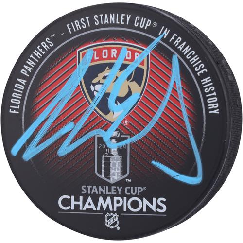 Aaron Ekblad, Florida Panthers, signierter Hockey-Puck für den Stanley Cup 2024