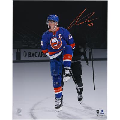 Anders Lee New York Islanders signiertes 16" x 20" blaues Trikot, Feier-Spotlight-Foto