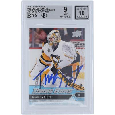 Tristan Jarry Pittsburgh Penguins signierte 2016-17 Upper Deck Serie 2 Young Guns #466 Beckett Fanatics bezeugte authentifizierte 9/10 Rookie-Karte Image
