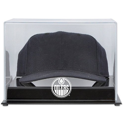 Vitrine für Kappen der Edmonton Oilers aus Acryl mit Teamlogo Image