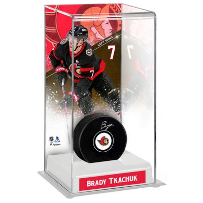 Brady Tkachuk Ottawa Senators Deluxe Großer Hockey-Puck-Vitrine Image