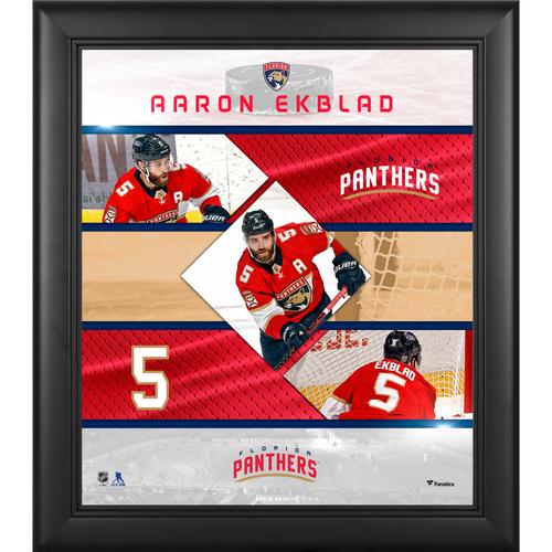 Aaron Ekblad Florida Panthers, gerahmt, 15 x 17 Zoll, Collage mit genähten Sternen