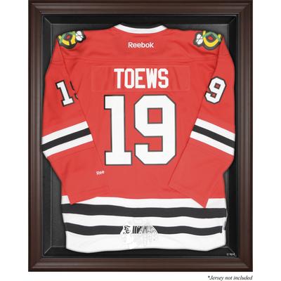 Trikotvitrine der Chicago Blackhawks mit Mahagonirahmen Image