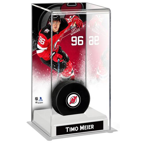 Timo Meier New Jersey Devils Deluxe Großer Hockey-Puck-Vitrine