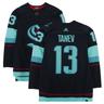 "Brandon Tanev Seattle Kraken Autographed Navy Adidas Authentic Jersey with ""Turbo"" Inscription"