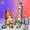 Huiqibao Aviation Space port Modell Space Shuttle Raketenstart zentrum Bausteine Moc Raumschiff