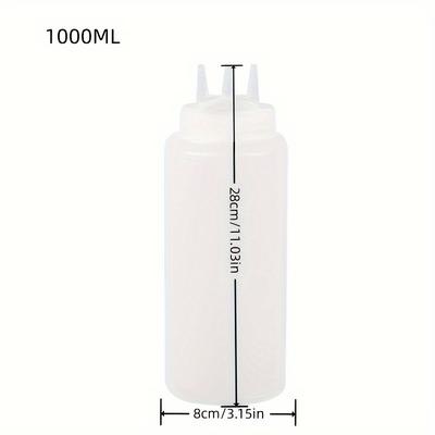 TEMU 1pc, Squeeze Bottles, Sauce Bottles, Condiment Squeeze Bottles, 3-hole Squeeze Condiment Bottles, Sauce Squeeze Bottles For Salad Bbq Baking Roasting Camping Picnic, Kitchen Utensils Image