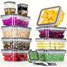 TEMU 26 Covered Plastic Preservation Jars (13 Containers And 13 Lids), Sealed Plastic Preservation Jars And Freezing Jars, Suitable For Storing Tissues , Resistant To Microwave And Freezing.