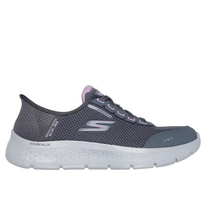 Skechers Women's Slip-ins: GO WALK Flex - Clear Creek Sneaker | Size 6.0 | Charcoal/Lavender | Textile/Synthetic | Vegan