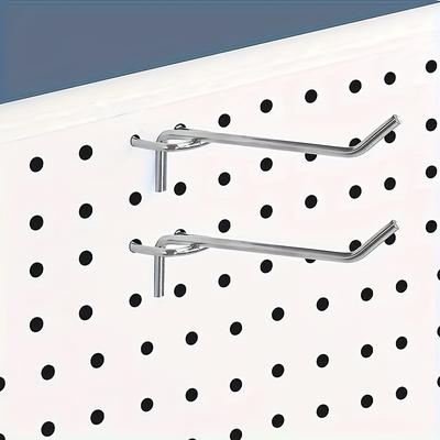 TEMU 20pcs Pegboard Hook, Hanging Hook Set For Garage Organization, For Wall Hanging Tool Storage, Metal Hole Board Shelving Hook, L-shaped Hook, For Garage Tool Room Car Accessories