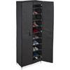 Relaxdays Schuhschrank, 30 Paar Schuhe, magnetische Türen, Stecksystem, Stoffschrank HBT: 168 x 61