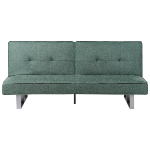 Sofa Grün Polsterbezug 3-Sitzer Schlaffunktion Modern Wohnzimmer