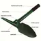 1PC Engineer Shovel Military Shovel Outdoor Multifunctional Folding Military Shovel Vehicle Camping
