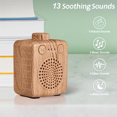 TEMU Ultra-compact Portable White Noise Machine For Travel - 13 Soothing (ocean Waves, & More), Adjustable Volume, Built-in Mic, Usb Rechargeable, Pocket-sized For Home, Office & Relaxation,