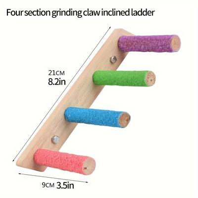 1pc Durable Pet Parrot Chew Paw Grinding Rod Toy Bird Cage Stand Perches, Wooden Stick Toy Bird Cage Station Stick Accessories For Bird