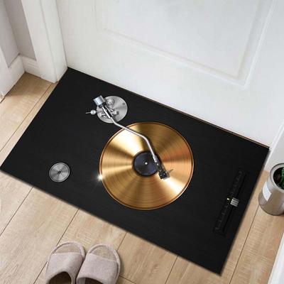 TEMU 1pc Music Cd Playper Carpet Non-slip Floor Mat Carpet Entrance Door Mat Living Room Bedroom Game Room Laundry Room Dormitory Carpet Room Decoration