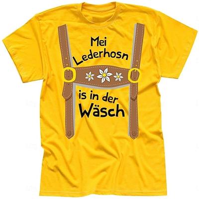 Bier T-Shirt-Ärmel Lederhosen Bedruckt Klassisch Streetstyle Für Unisex Erwachsene Karneval Oktoberfestbier Heißprägen Party Casual Image
