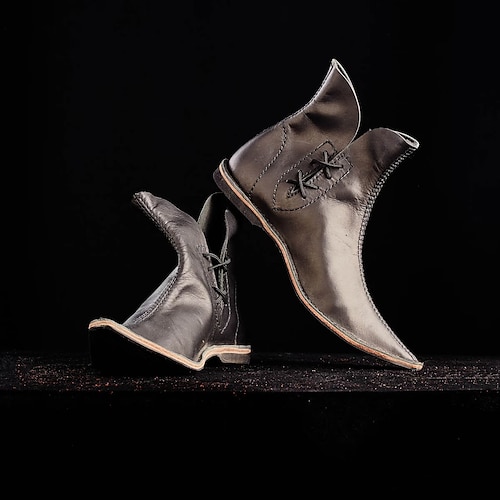 Vintage Mittelalterlich Renaissance Schuhe Stiefel Flache Jazzstiefel Fee Ranger Elfen Kostüm Herren Damen Keltisch Seeräuber Fantasie Halloween Karneval Maskerade Alltagstauglich LARP Image