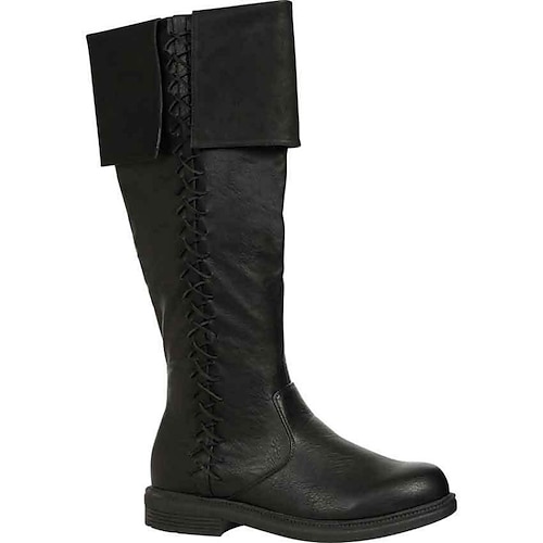 Mittelalterlich Renaissance Schuhe Flache Jazzstiefel Wikinger Kreuzritter Kostüm Herren Unisex Seeräuber Steampunk Halloween Karneval Maskerade Party / Abend LARP Renaissance-Messe Erwachsene Schuhe Image