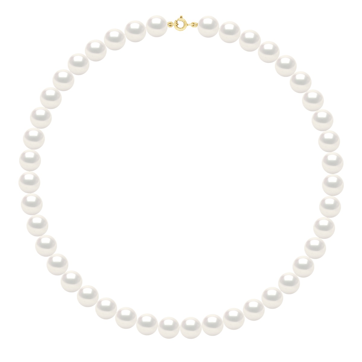 Ateliers Saint Germain Womens Choker - Real Cultured Freshwater Pearls Round 10-11 mm - White Gold - One Size